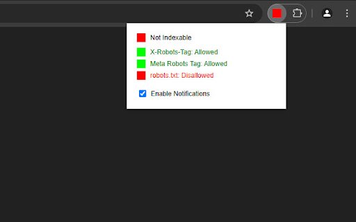Indexability Checker  from Chrome web store to be run with OffiDocs Chromium online