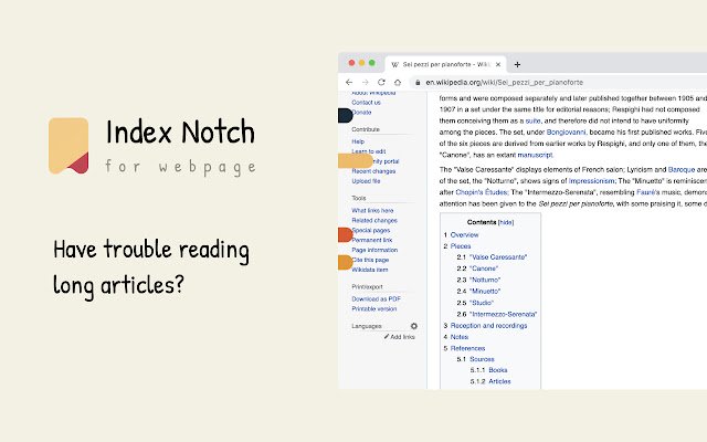 Index Notch mula sa Chrome web store na tatakbo sa OffiDocs Chromium online