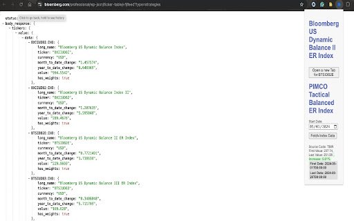 Index Tracker  from Chrome web store to be run with OffiDocs Chromium online