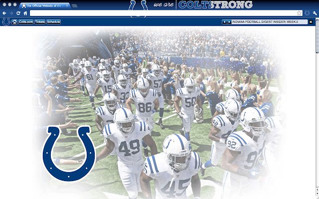 El tema Indianapolis Colts de Chrome web store se ejecutará con OffiDocs Chromium en línea