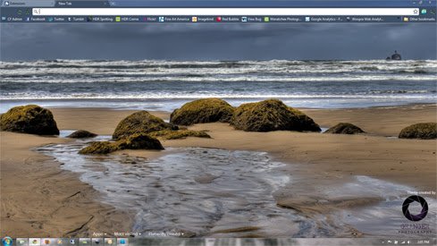 Le thème Indian Beach de la boutique en ligne Chrome sera exécuté avec OffiDocs Chromium en ligne
