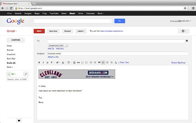 Indians.com FanMail Extension dal negozio web di Chrome da eseguire con OffiDocs Chromium online