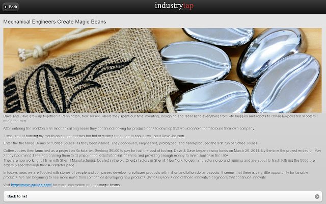 Industry Tap  from Chrome web store to be run with OffiDocs Chromium online