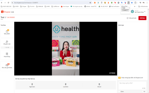 InEcom Livestream Extension  from Chrome web store to be run with OffiDocs Chromium online
