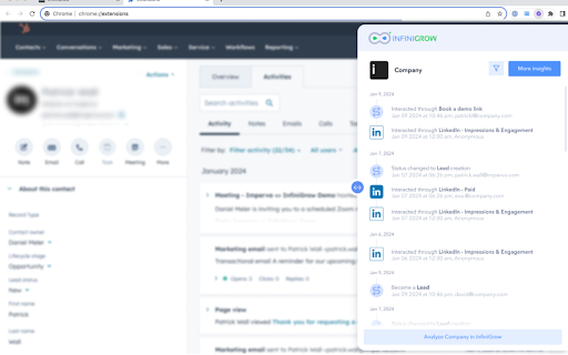 InfiniGrow  from Chrome web store to be run with OffiDocs Chromium online