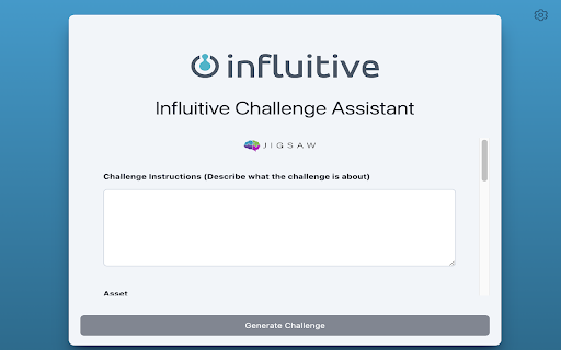 Influitive AI Challenge Assistant  from Chrome web store to be run with OffiDocs Chromium online