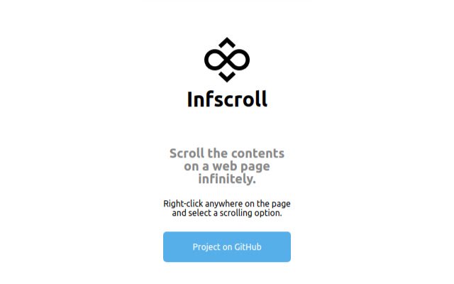 Infscroll  from Chrome web store to be run with OffiDocs Chromium online