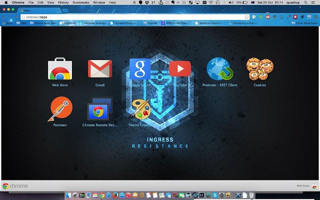 Ingress Resistance Theme  from Chrome web store to be run with OffiDocs Chromium online