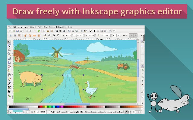 Inkscape sa rollApp mula sa Chrome web store na tatakbo sa OffiDocs Chromium online