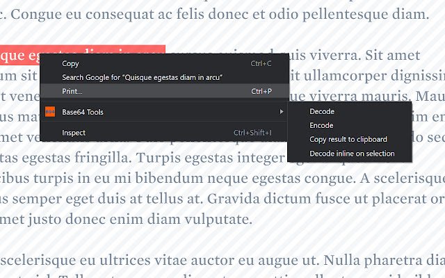 Inline Base64 Tools mula sa Chrome web store na tatakbo sa OffiDocs Chromium online