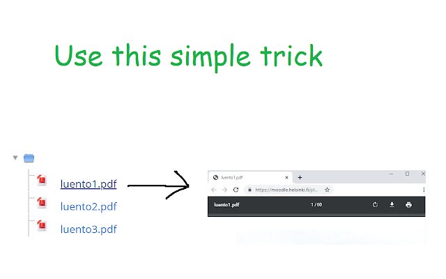 Inline PDFs for UH Moodle  from Chrome web store to be run with OffiDocs Chromium online