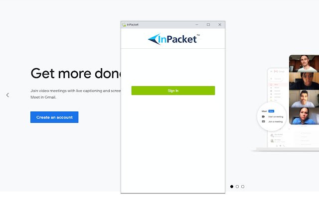 InPacket Communications จาก Chrome เว็บสโตร์ที่จะทำงานร่วมกับ OffiDocs Chromium ออนไลน์