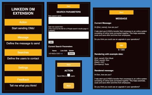 InPitch: Automate Connects  DMs for LinkedIn  from Chrome web store to be run with OffiDocs Chromium online