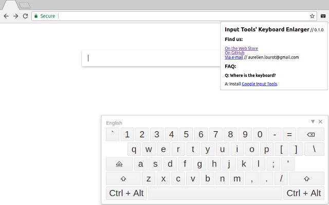 Input Tools Keyboard Enlarger da Chrome Web Store para ser executado com OffiDocs Chromium online