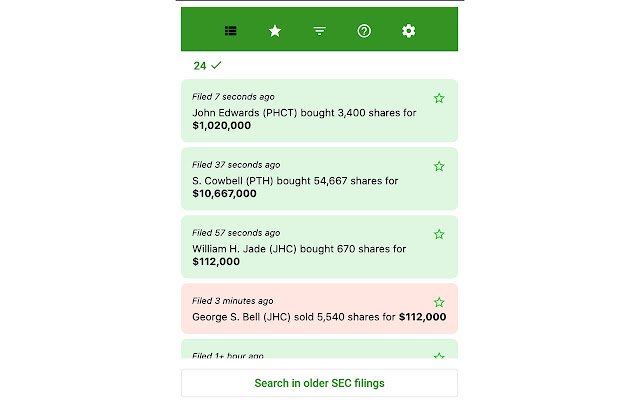 Insider Trading Alerts  from Chrome web store to be run with OffiDocs Chromium online