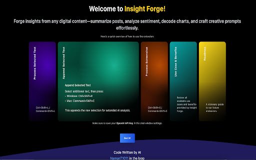 Insight Forge  from Chrome web store to be run with OffiDocs Chromium online