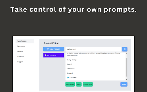 InsightfulGPT: ChatGPT with internet access  from Chrome web store to be run with OffiDocs Chromium online