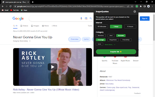 InspoQuotes  from Chrome web store to be run with OffiDocs Chromium online