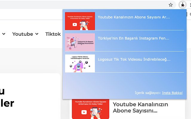 Insta Bakkal từ cửa hàng Chrome trực tuyến sẽ được chạy với OffiDocs Chromium trực tuyến