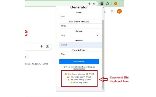 Instagram Bio Generator  from Chrome web store to be run with OffiDocs Chromium online