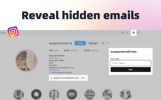 Instagram Email Finder for Instant Influencer Contact Info  from Chrome web store to be run with OffiDocs Chromium online