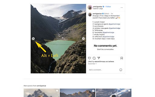 InstagramNavigator  from Chrome web store to be run with OffiDocs Chromium online