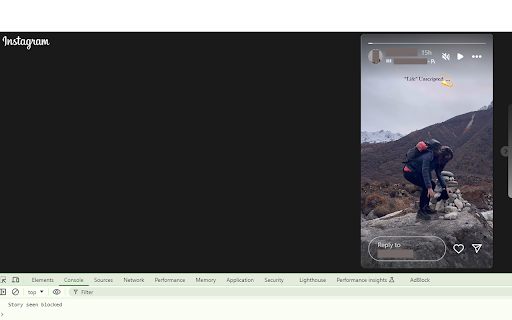 Instagram Story Seen Hider  from Chrome web store to be run with OffiDocs Chromium online