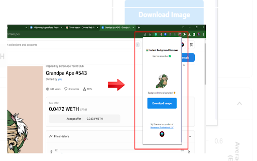 Instant Background Remover  from Chrome web store to be run with OffiDocs Chromium online