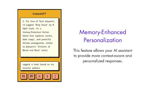 InstantGPT Customizable AI Assistant on Every Webpage  from Chrome web store to be run with OffiDocs Chromium online