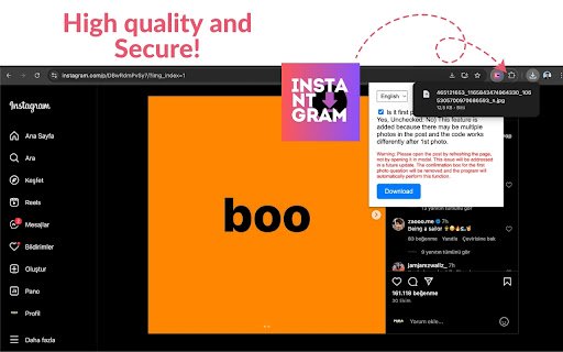 Insta NT gram Downloader  from Chrome web store to be run with OffiDocs Chromium online