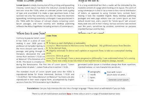 Instant Multilingual PDF/HTML/TXT Dictionary  from Chrome web store to be run with OffiDocs Chromium online