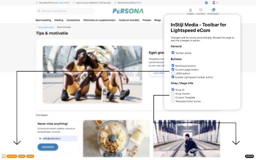 InStijl Media Lightspeed Toolbar  from Chrome web store to be run with OffiDocs Chromium online