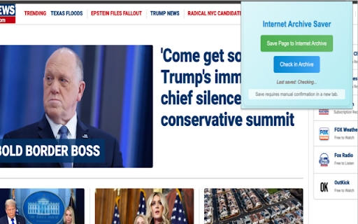 Internet Archive Saver  from Chrome web store to be run with OffiDocs Chromium online
