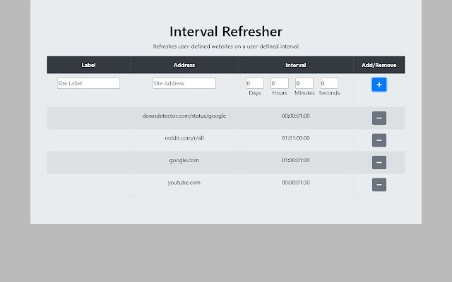 Interval Refresher  from Chrome web store to be run with OffiDocs Chromium online