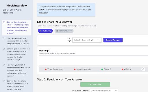 Interview Igniter AI Career Companion  from Chrome web store to be run with OffiDocs Chromium online