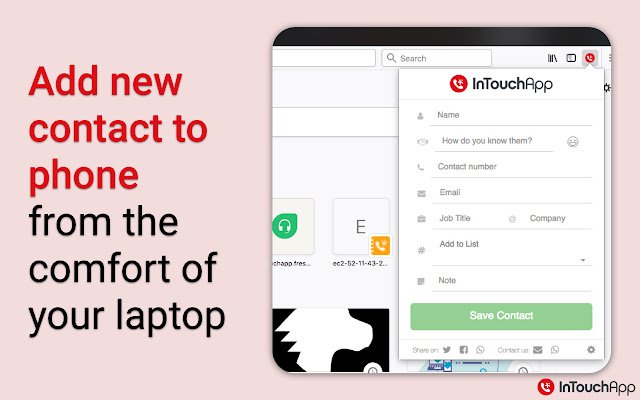 InTouchApp Phone Contacts  Data Saver  from Chrome web store to be run with OffiDocs Chromium online