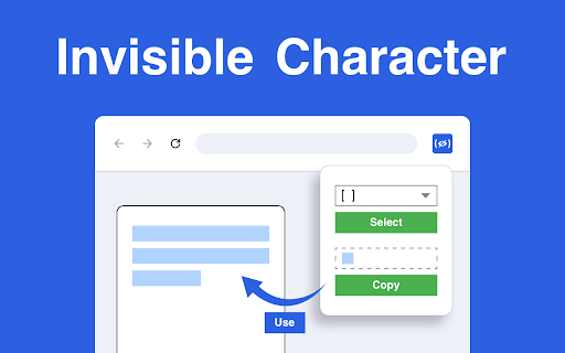 Invisible Character  from Chrome web store to be run with OffiDocs Chromium online