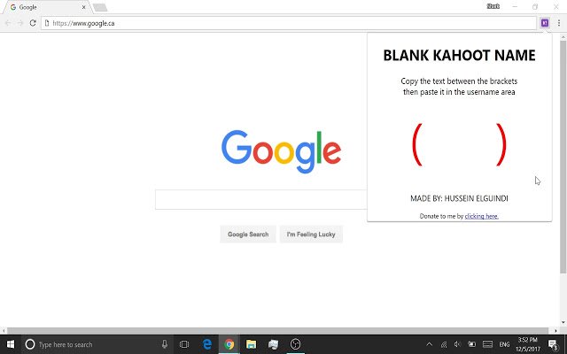 Invisible Kahoot Name  from Chrome web store to be run with OffiDocs Chromium online