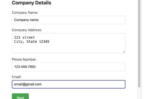 InvoiceDen  from Chrome web store to be run with OffiDocs Chromium online