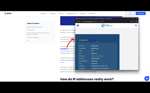 IP Address Detector  from Chrome web store to be run with OffiDocs Chromium online