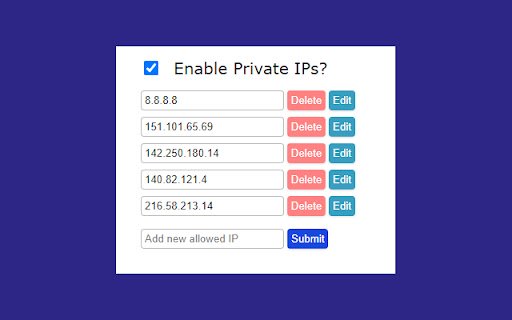 IP Blocker  from Chrome web store to be run with OffiDocs Chromium online