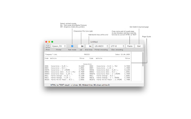 iPrintPage Extension  from Chrome web store to be run with OffiDocs Chromium online