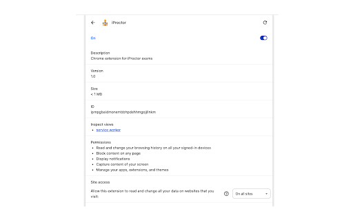 iProctored  from Chrome web store to be run with OffiDocs Chromium online