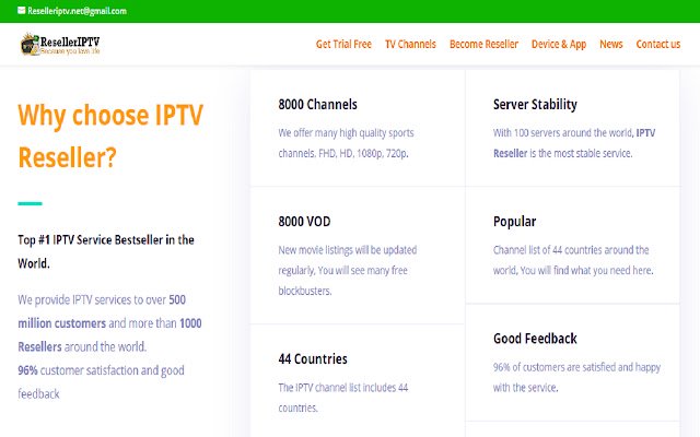 Revendeur IPTV de la boutique en ligne Chrome à exécuter avec OffiDocs Chromium en ligne