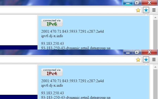 OffiDocs Chromiumオンラインで実行されるChrome WebストアからのIPv6 IPv4 R DNS