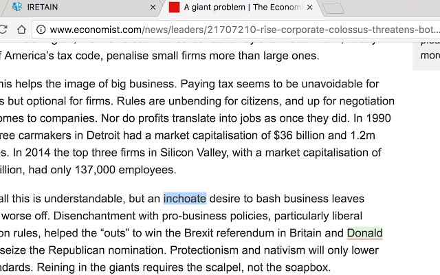 iRetain  from Chrome web store to be run with OffiDocs Chromium online