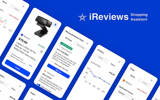 IReviews Shopping Assistant de Chrome web store se ejecutará con OffiDocs Chromium en línea