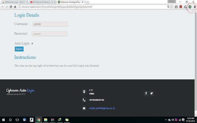 IRMA Auto Login  from Chrome web store to be run with OffiDocs Chromium online