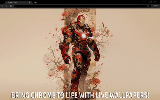 Iron Man Sakura Live Wallpaper  from Chrome web store to be run with OffiDocs Chromium online