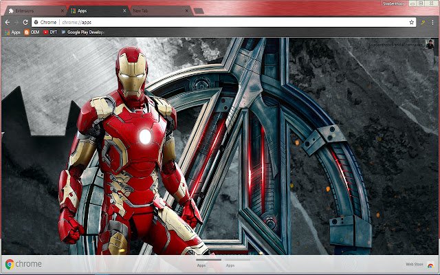 Iron Man Tony Stark Avengers Super Hero dari toko web Chrome untuk dijalankan dengan OffiDocs Chromium online